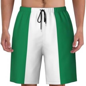 Flag of Nigeria Men Beach Pants-Mens Swim Trunks Q…