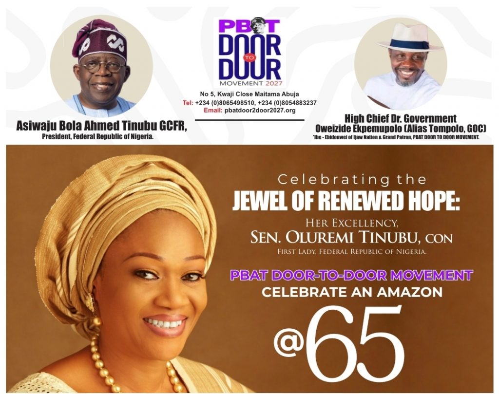 PBAT Door-to-Door celebrates Nigerian First Woman Oluremi Tinubu at 65