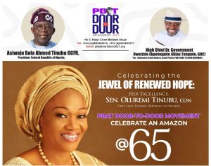 PBAT Door-to-Door celebrates Nigerian First Woman Oluremi Tinubu at 65