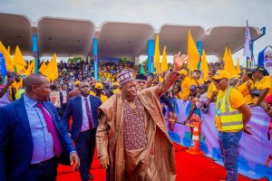 Ganduje makes first main political outing since stepping down as APC Nationwide Chair