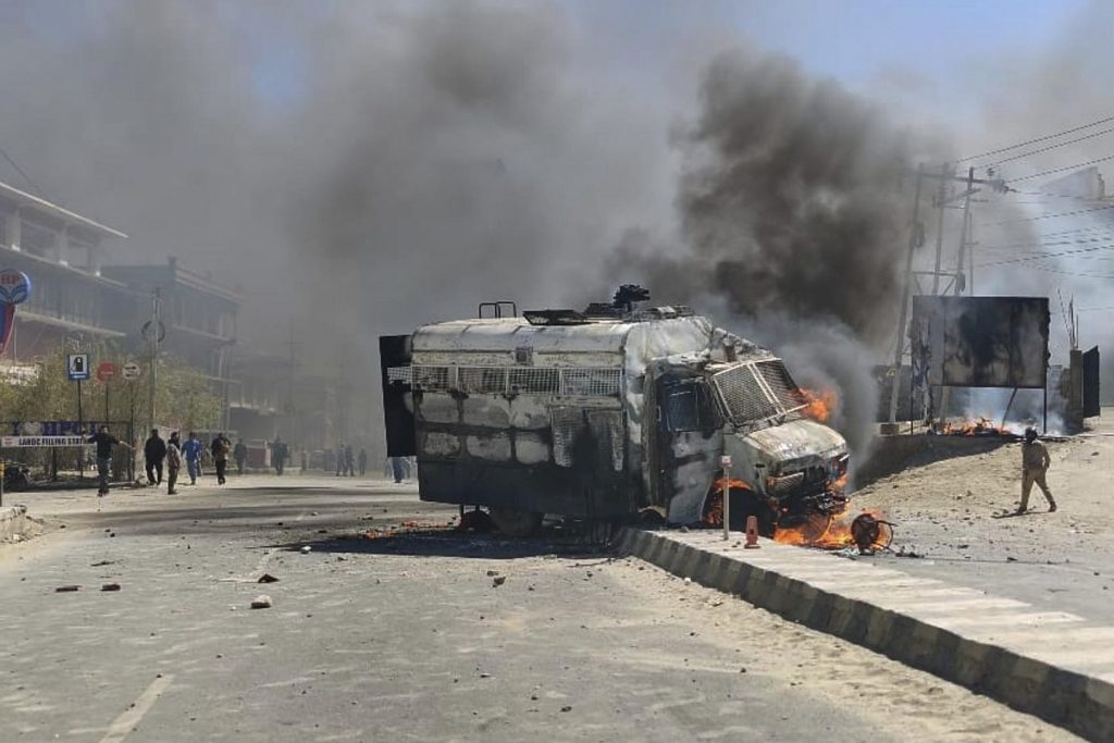 Dozens injured in distant Ladakh after protesters searching for self-rule conflict with India police