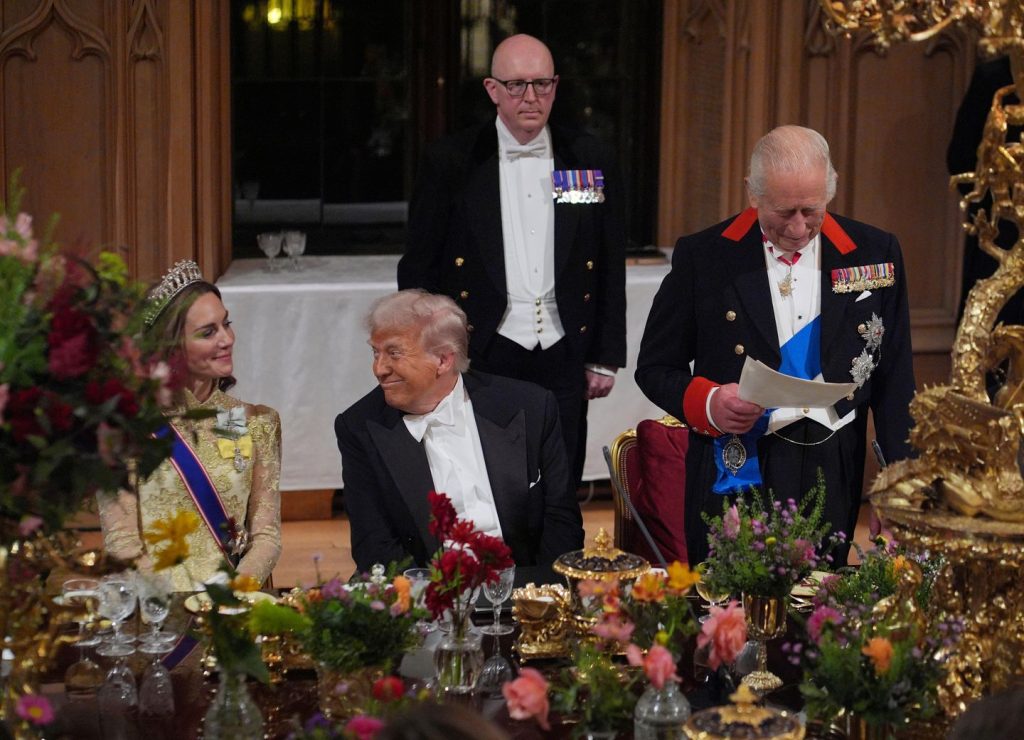 Trump and King Charles are the toasts of a state banquet at Windsor Fort