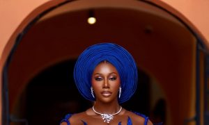 Nelly Mbonu Is Serving Premium Inspo For the Bride Who Likes to Make a Assertion in Blue