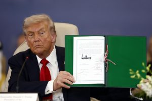 Trump indicators peace paperwork to finish battle in Gaza: 'It's going to carry up'