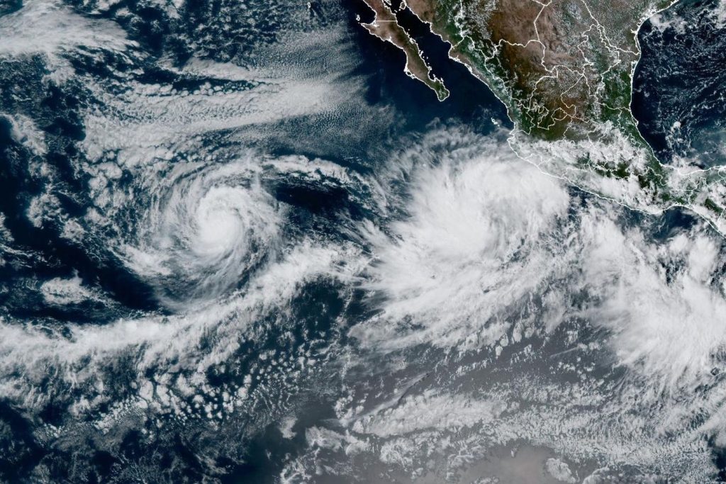 Tropical Storm Priscilla strengthens within the Pacific Ocean off the coast of Mexico