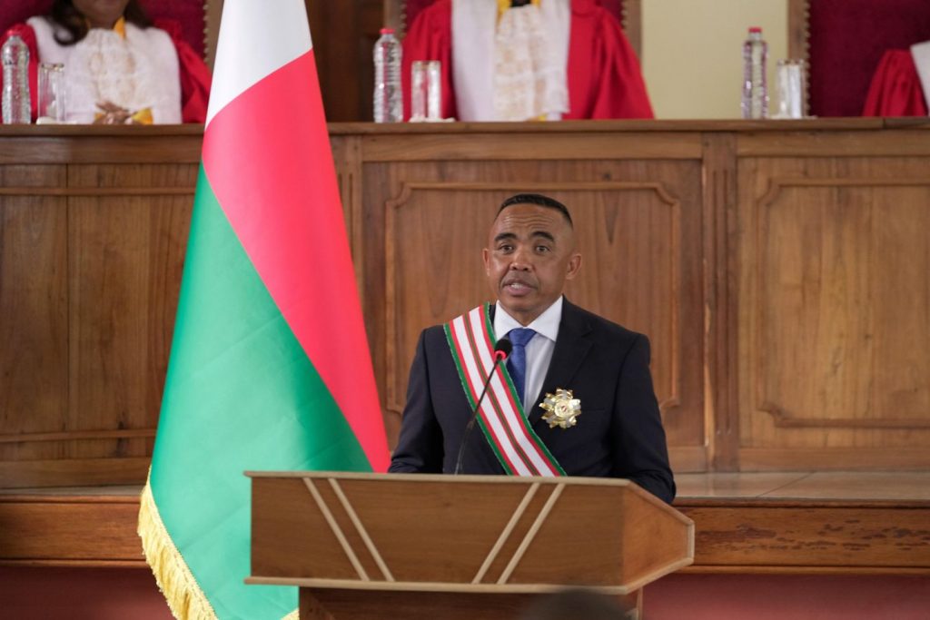 Madagascar's coup chief is sworn in as president after a army takeover condemned by U.N.