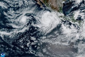 Hurricane Priscilla strengthens to a Class 2 storm because it runs alongside the Pacific coast of Mexico