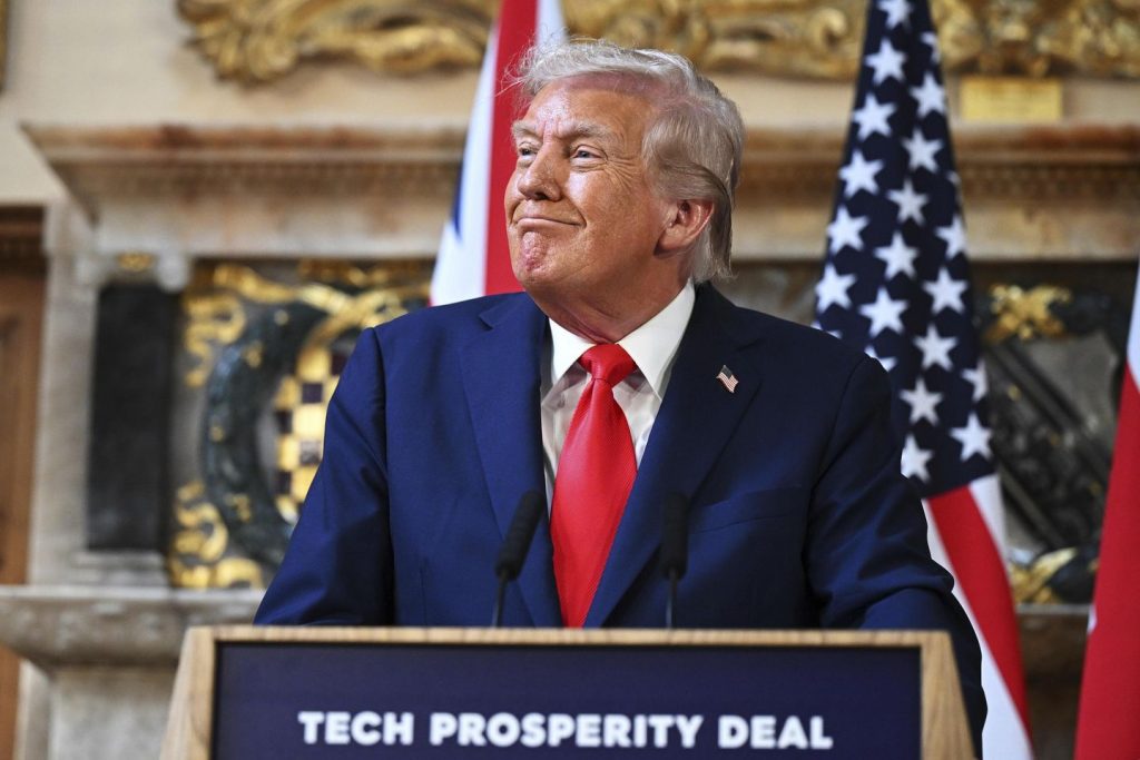 U.K. purchased new U.S. flags for Trump's go to to interchange previous ones with mistaken shade of purple