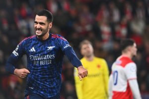 Merino brace helps Arsenal defeat Slavia Prague