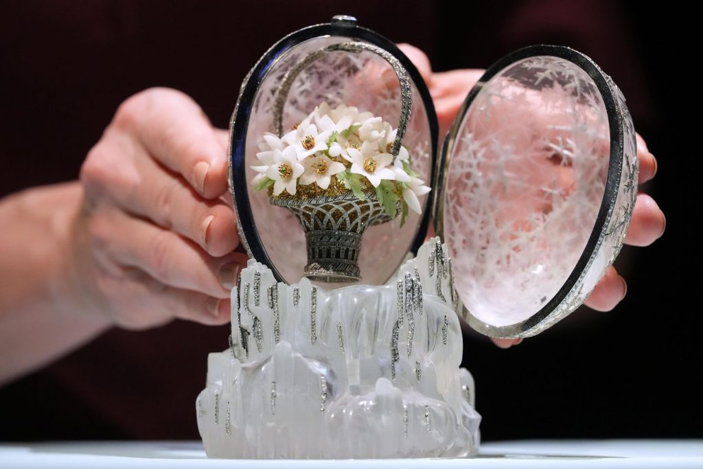 A crystal Faberge egg crafted for Russian royalty is predicted to promote for greater than  million