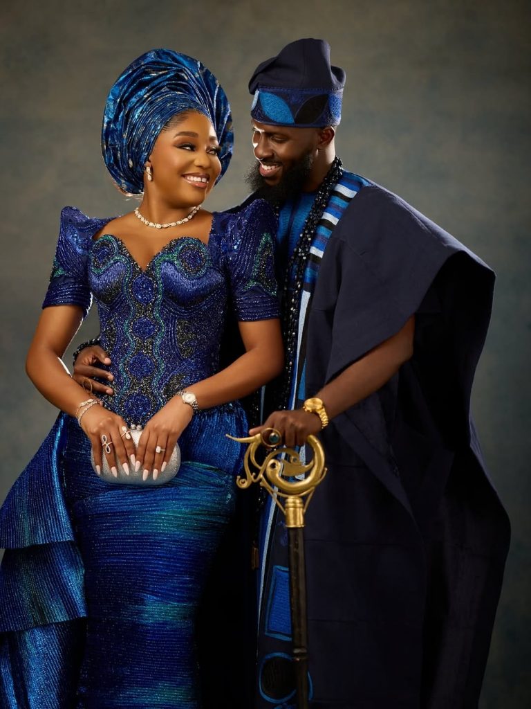 Akin Faminu and Kikky Festus Shine in Gorgeous Blue Concord for Their Introduction Akin Faminu and Kikky Festus Shine in Gorgeous Blue Concord for Their Introduction
