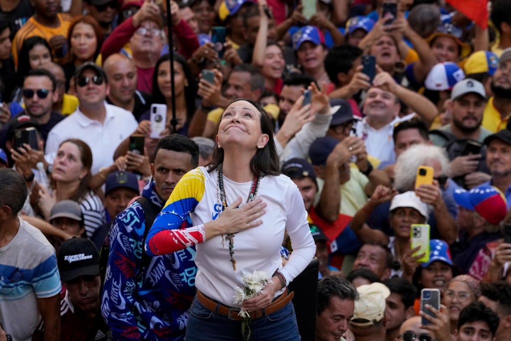 Supporters of Venezuelan opposition chief Maria Corina Machado march in cities worldwide Supporters of Venezuelan opposition chief Maria Corina Machado march in cities worldwide